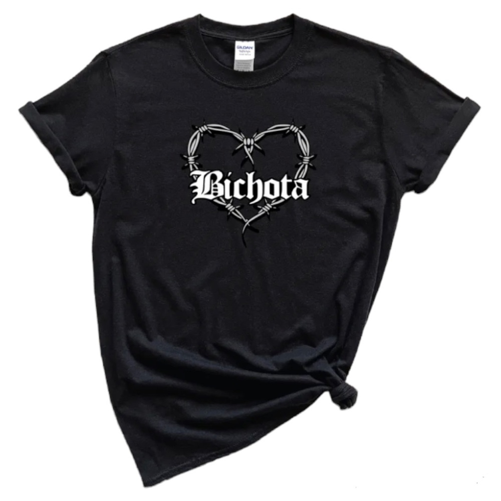 La Bichota Karol G, Bichota Heart Reggeaton Black T-Shirt